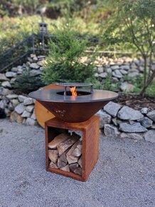 Ohniskovy gril 100cm corten - 14