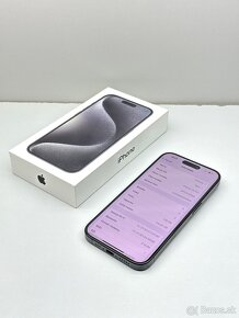 iPhone 15 PRO BLACK TITANIUM TOP STAV NOVÉHO ZÁRUKA - 14