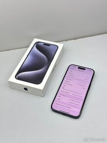 iPhone 15 PRO BLUE TITANIUM ORIGINÁL STAV PRÍSLUŠENSTVO - 14