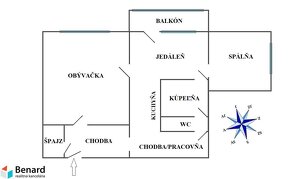 REZERVOVANÝ 2 IZBOVÝ BYT S BALKÓNOM, 59 M2, PROSTĚJOVSKÁ PRE - 14