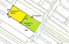 Predaj: Pozemok na stavbu RD v Zbyňove 1748m2 (992m2+756m2)  - 14