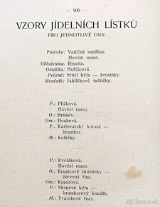 Kuchařská kniha z roku 1914, dobová vazba, zlacený popis - 14