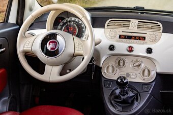 Fiat 500 1,2 (panoramatické okno, červená koža, kúpené v SR) - 14