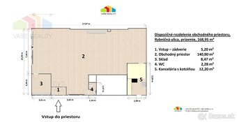 Na predaj obchodný priestor, 169 m², Rybničná ulica, BA – Va - 14