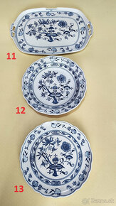 Originál cibuľový porcelán - Misy, podnos a tortový tanier - 14