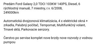 GALAXY 2.0TDCI,103KW,PLNE FUNKČNY,SERVISOVANY,7MIEST. - 14