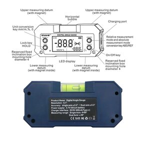 Xiaomi Duka LS6 aserový meter / Digitálna Vodováha SHAHE - 15