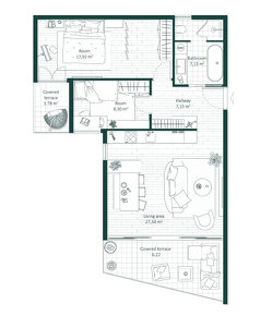 3izb, Podgora, 68m2, luxusný komplex, parking, terasa, záhra - 15