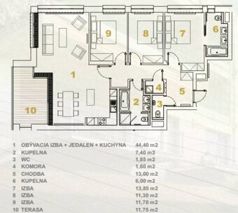 PREDAJ- Nadštandardný 4-izbový byt so záhradou, Parkville, K - 15