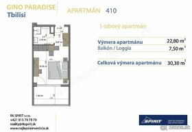 1-izbový apartmán s garantovaným výnosom - GINO Tbilisi - 15