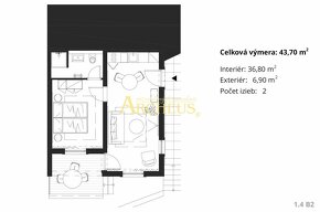 2-izbový apartmán v Chorvátsku, okolie Zadaru - 15