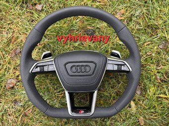 AUDI S volant A6 C8 A8 SQ8 Q8 kozeny zkoseny perforovany - 15