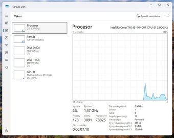 Predám veľmi pekný a výkonný herný PC / i5 10400f + RTX2060 - 15