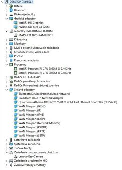 Lenovo G700, Intel 2020M @ 2.40GHz, 4GB DDR3, 64GB SSD - 15