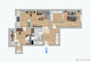 Dizajnovo zariadený 3 izbový byt s veľkým balkónom - 15