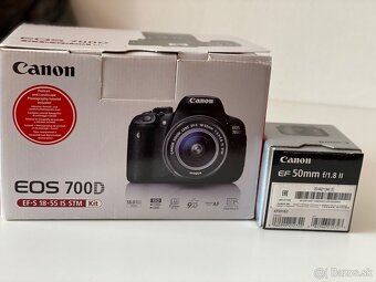 Canon eos 700d + objektív kit 18-55, objektiv EF 50mm f/1.8 - 15