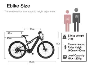 Výkonný ebike Randride 27.5x2.4",1000W,17Ah,45km/h,120km,24k - 15