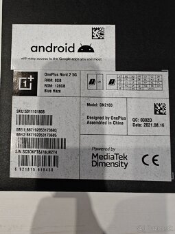 Oneplus Nord 2 5G 8/128GB - 15