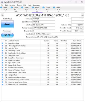 3,5" HDD 12TB Western Digital WD120EDAZ CMR - 15