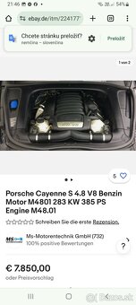 Porsche Cayenne 4,8benzin blok motora - 15