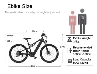 Výkonný ebike Randride 27.5x2.4",1000W,17Ah,45km/h,120km,24 - 15