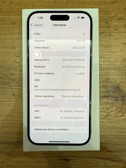 Apple iPhone 15 Pro 256GB – TOP stav - 15