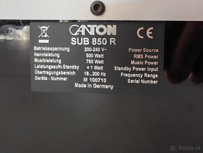 Canton SUB 850 R 500W  + Diaľkový ovládač - 15