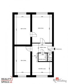 3 izbový byt 65 m2, Nábrežie A. Hlinku, Hlohovec - 15