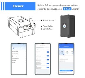 Tracker GPS s eSIM - pokrytie po celom svete - service fee - 15