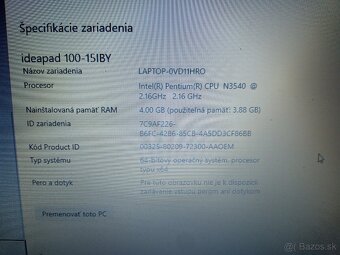 Lenovo idea pad 100 15IBY - 15