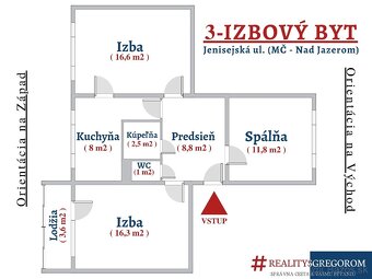 3-izbový byt s lodžiou na Jazere - Jenisejská ul. - 15