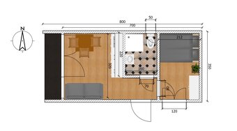 MOBILNÝ DOM BALI V ROZMERE 7x3,5 + 1m terasa - 15