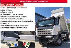 ZÁRUKA 6x4 sklápěč 34.8t komunál BMC-TGR+lze sypač&radlice - 15