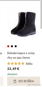 Teplé vlnené Kapce vlna merino Vlnka Duchodky 40 39 papuče - 15