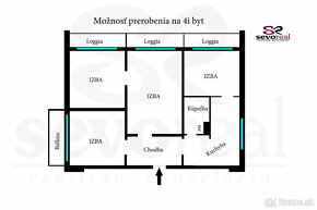 BAKOSSOVA / 3i byt BB / Blízke CENTRUM / 74m2 /BALKÓN,LOGGIE - 15