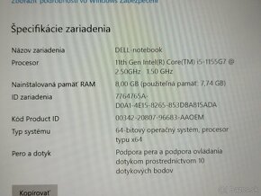 Predam notebook dell inspiron dotykovy - 15