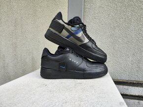 NIKE AIR FORCE 1-TYPE - Originál N.354, Black Platinum Blue - 15