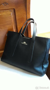 čierna minimalistická kožená kabelka wittchen - nová - 16