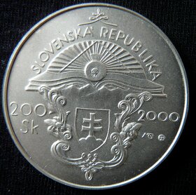 Slovenské strieborné 200 koruny bk - 16