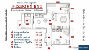 Nadštandardný 2 (až 3) izb byt, Národná trieda, 62 m2, 5/6 p - 16