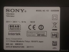 Sony KD-55XE8096 smart 4k 55" 149cm. - 16