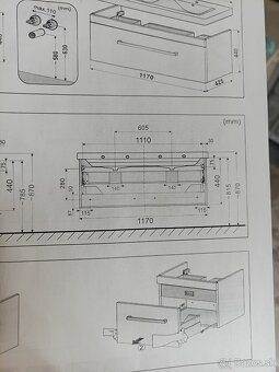 Štýlová skrinka pod umývadlo š.120 - 16