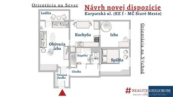 3-izbový byt, Karpatská ul., 71 m2, 7. pos., LO, PS - 16