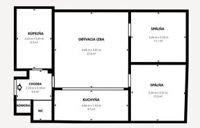 Rezervovaný 3 izbový byt Trenčín, Juh, 72 m2 - 16