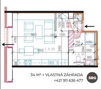 SRG l Unikátna veľká garsónka s vlast. záhradou a parkingom - 16