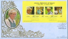 Poštové známky, filatelia: Anglicko, Lady Diana, FDC obálky - 16