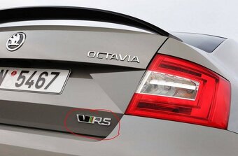 SKODA VRS LOGO RS NAPIS ZNAK RS - 16