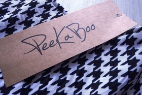 PeeKaBoo Čierno-biele vzorované šaty + bolero, v. L - 16