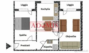 Predám 2-izb.byt, 71m2, 2x balkón, vhodný na bývanie, aj ako - 16