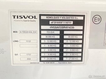 Sklápací náves Tisvol Ceres 57m3 (5900kg) - Možnosť prenájmu - 16